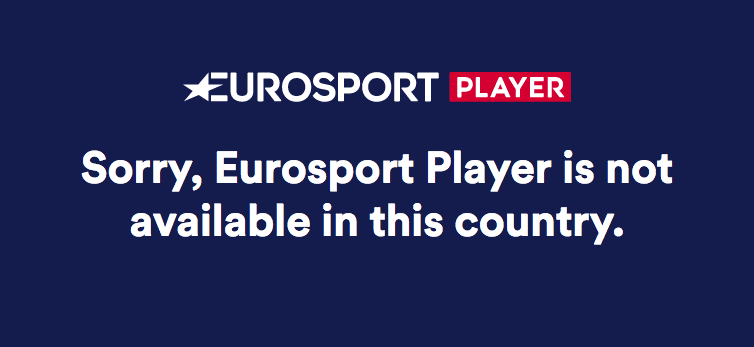 Eurosport geo-location error while trying to access in Canada without a VPN