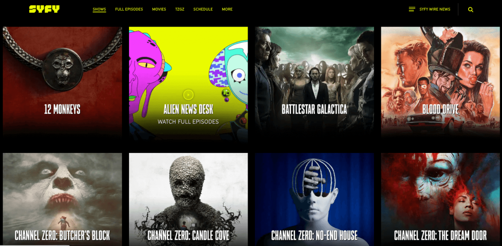 best TV shows and movies to SyFy