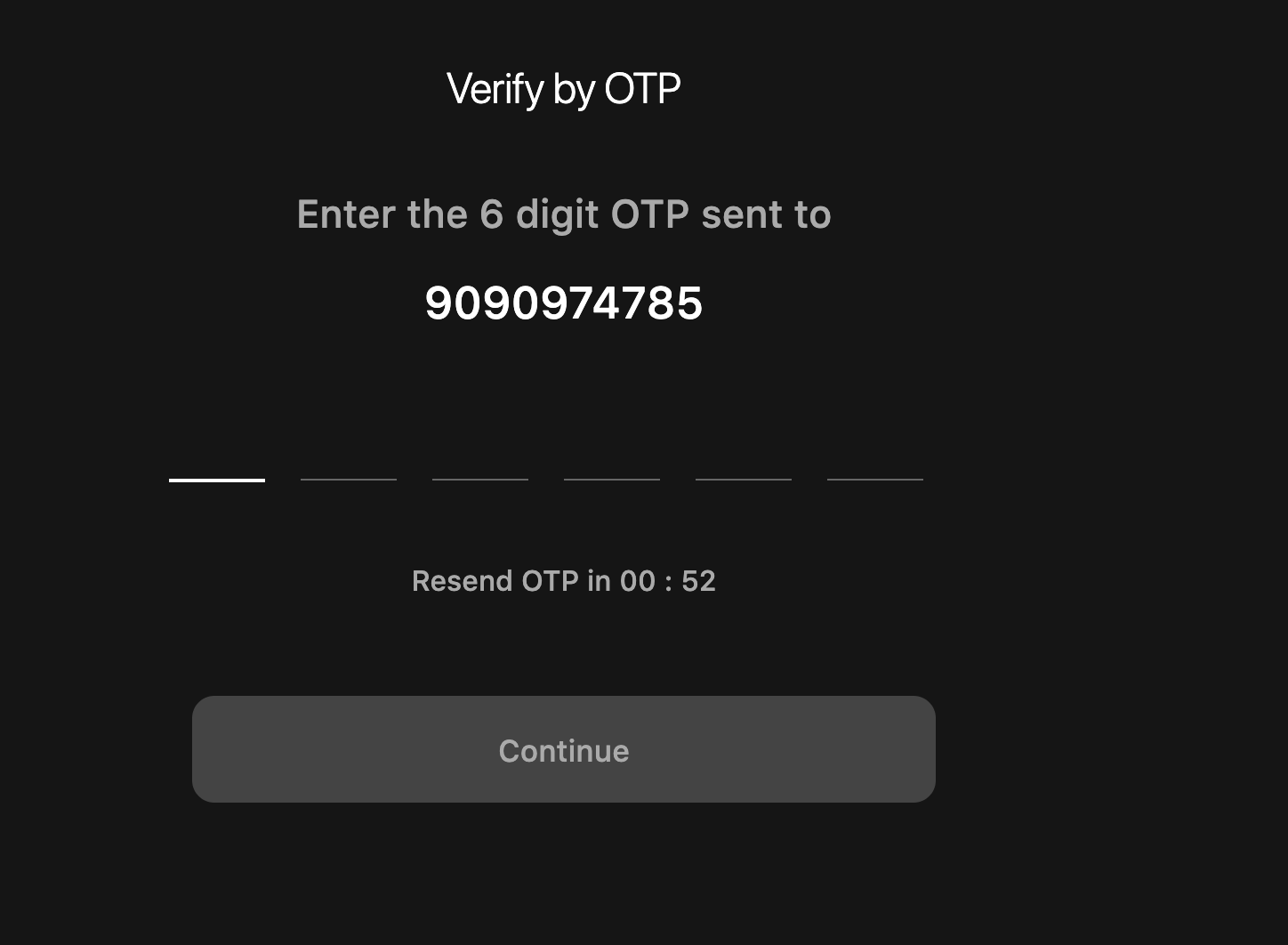 Enter the verification code