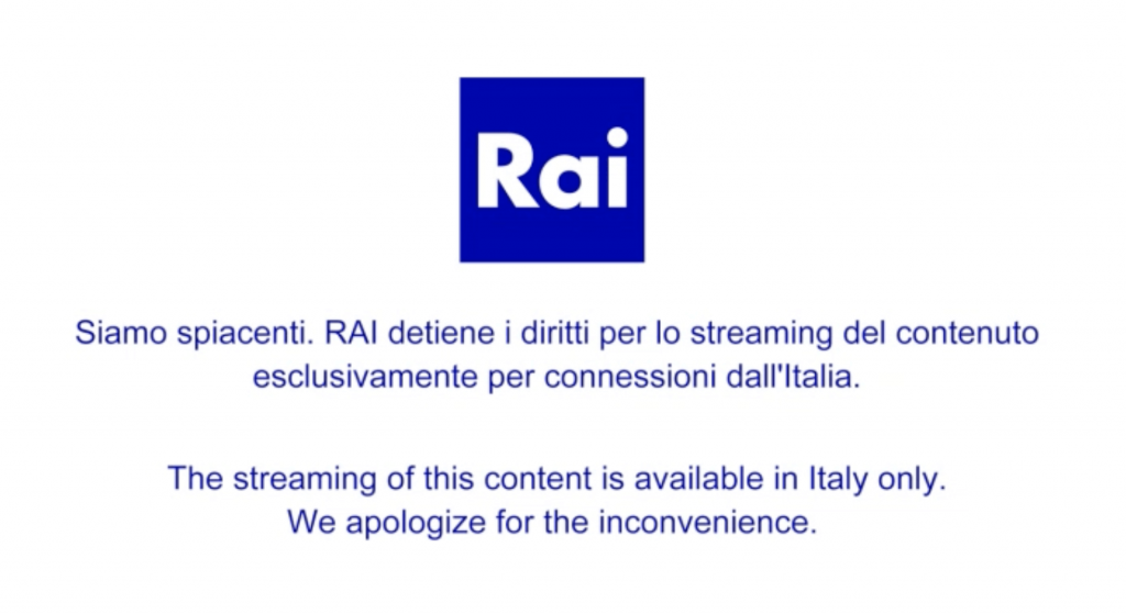 Rai International geo-location error