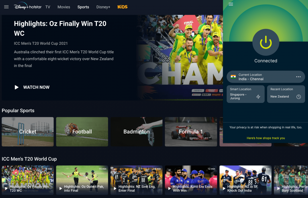Sports to Watch on Disney+ Hotstar