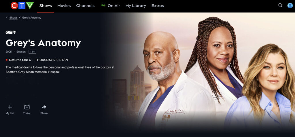 Watch Grey's Anatomy Season 21 new episodes on CTV.ca