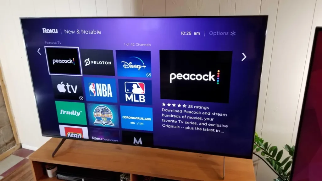 Peacock TV app won't launch on Roku