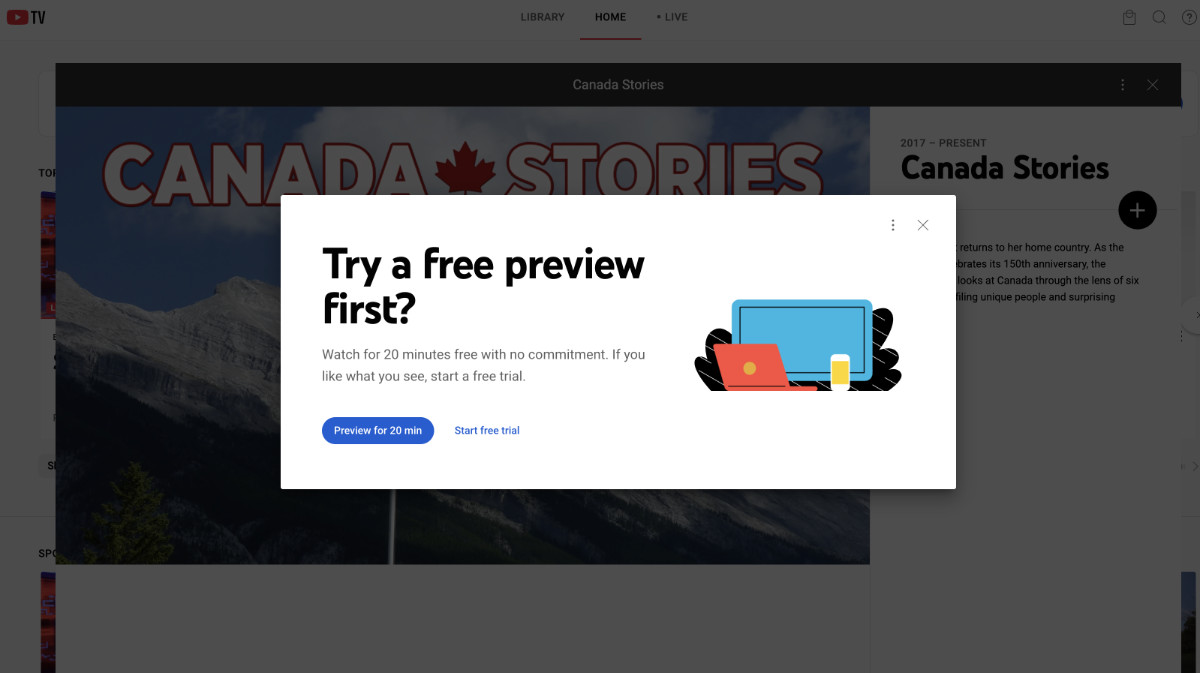 Streaming YouTube TV Canada