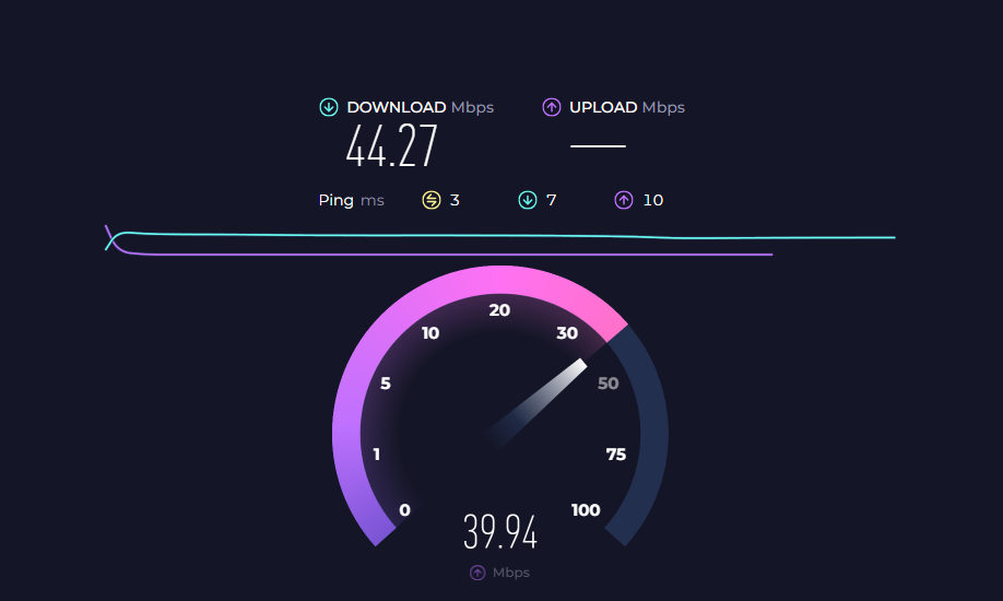 Checking in internet  connection speed to fix Peacock TV not working