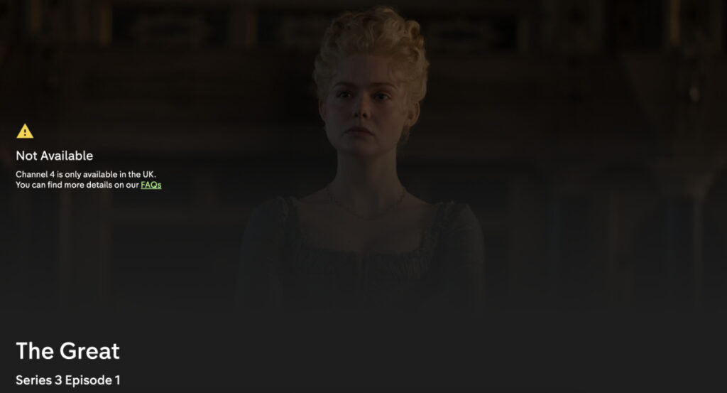 All4 not working in Canada when not using VPN, Smart DNS or Proxy