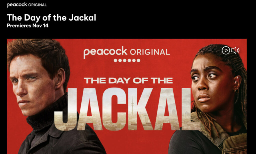 The Day Of the Jackal show availability on Peacock TV