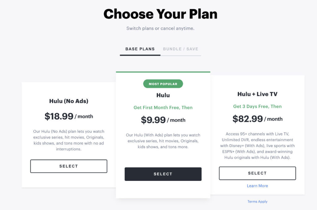 Illustration of Hulu one month free offer for new subscribers.
