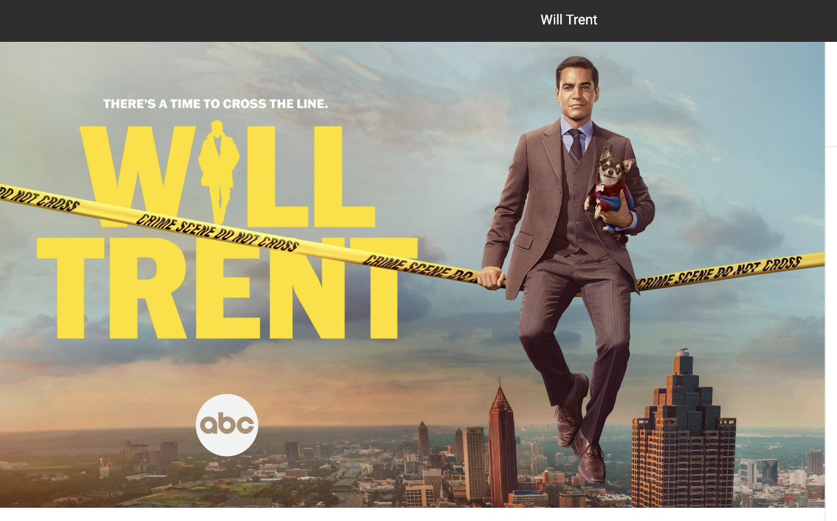 Watching Will Trent Season 3 on ABC via YouTube TV in Canada