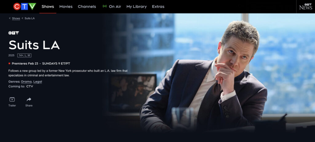 Suits LA on CTV