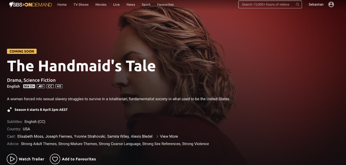 Watch The Handmaid's Tale season 6 for free on SBS on Demand in Caanda