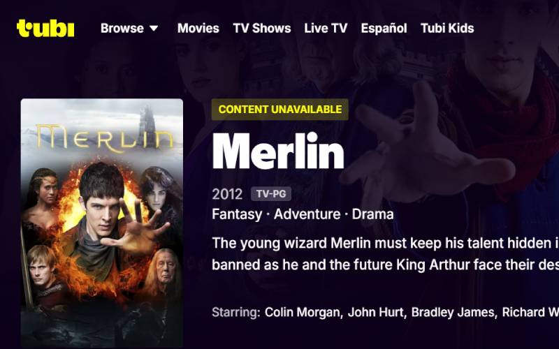 Watch Merlin on Tubi