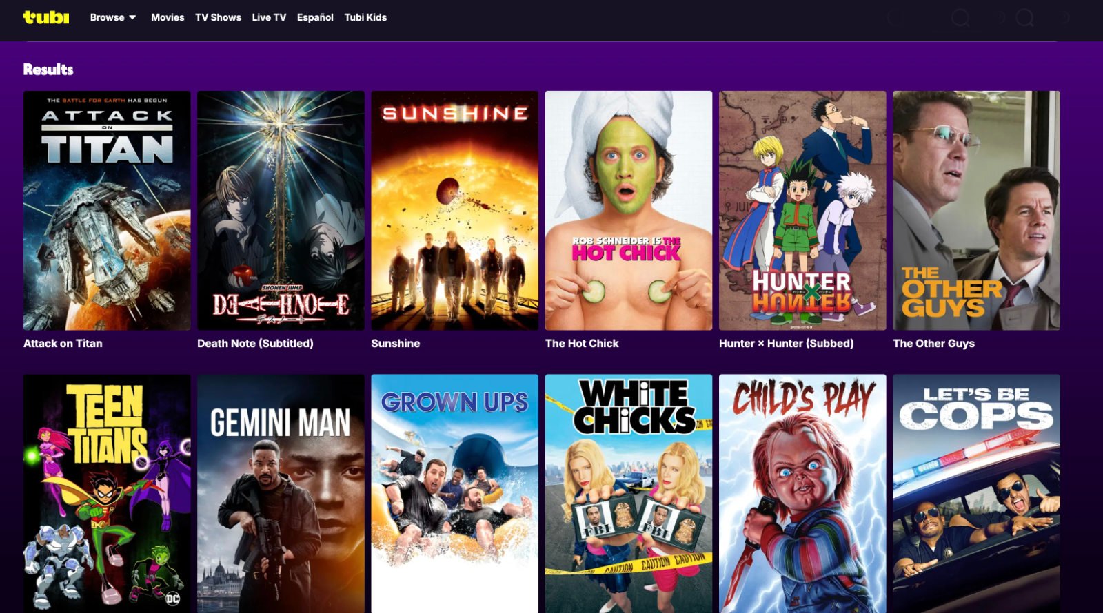 Streaming USA Tubi TV library in Canada using a VPN
