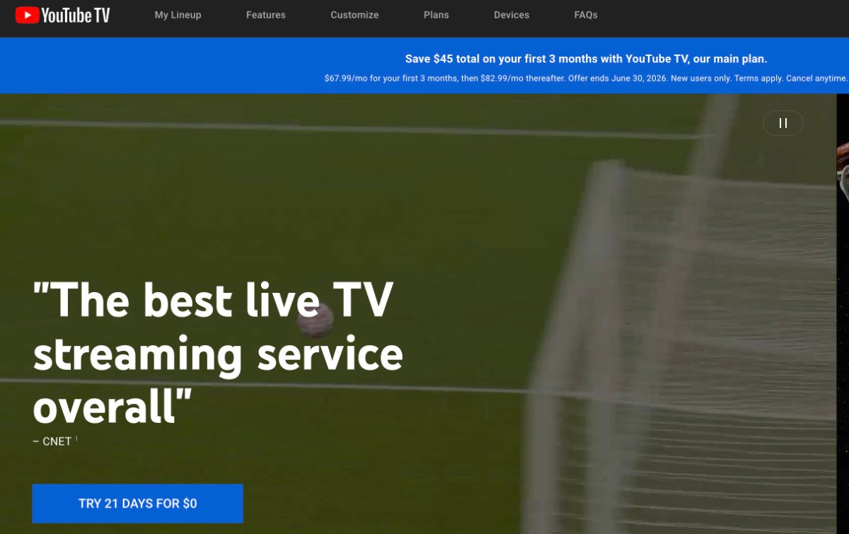Streaming YouTube TV in Canada