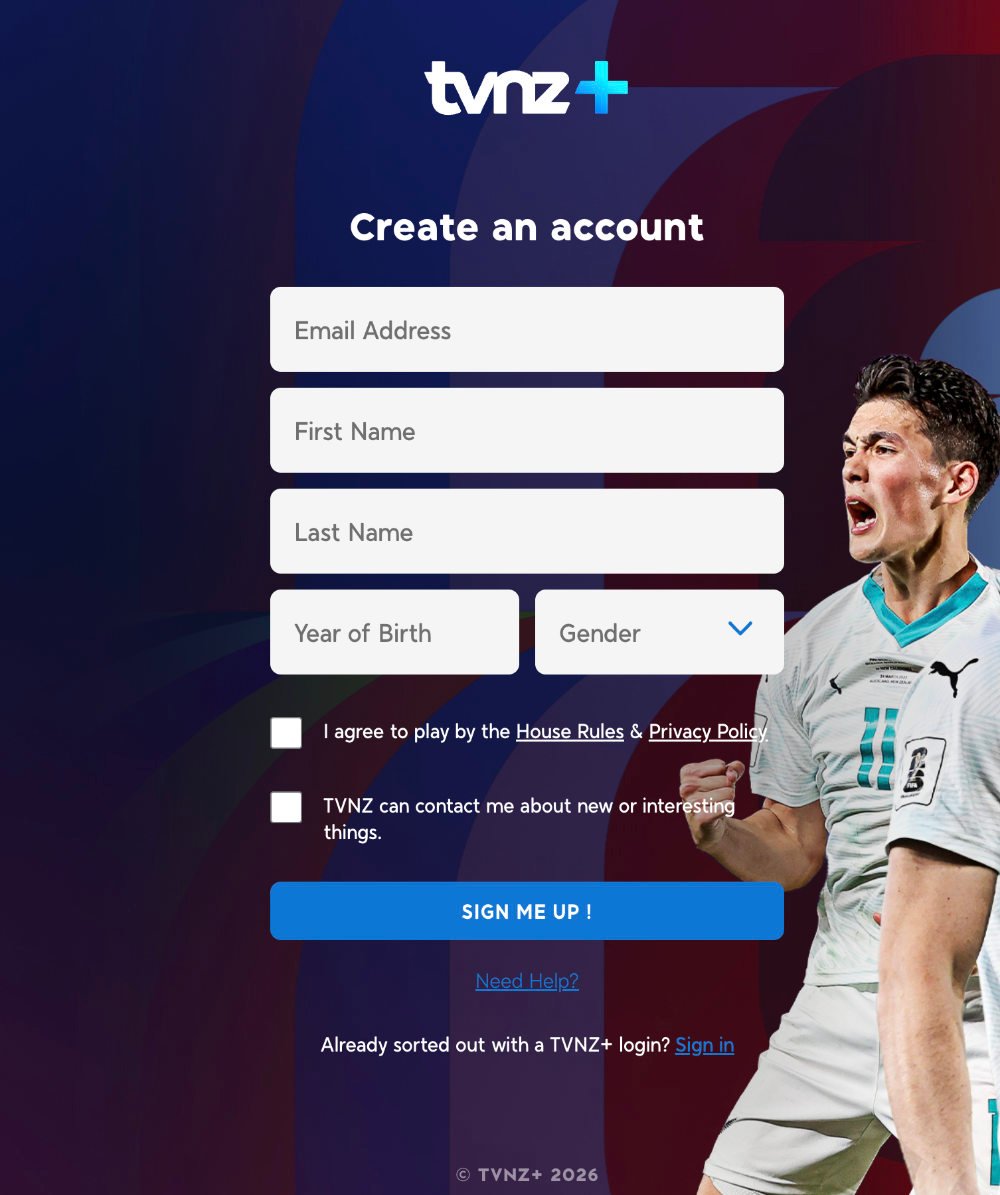 Sign up for TVNZ+ for free