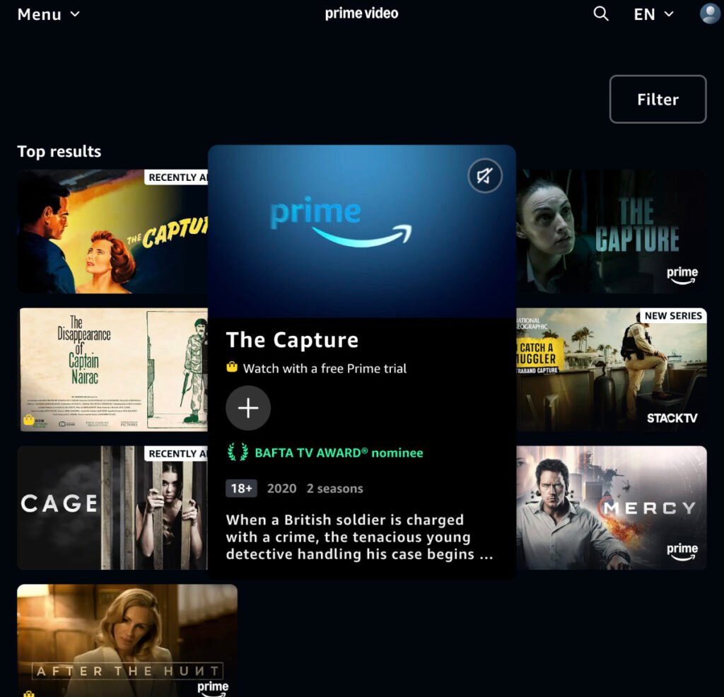 Prime Video Canada has only two seasons yet.