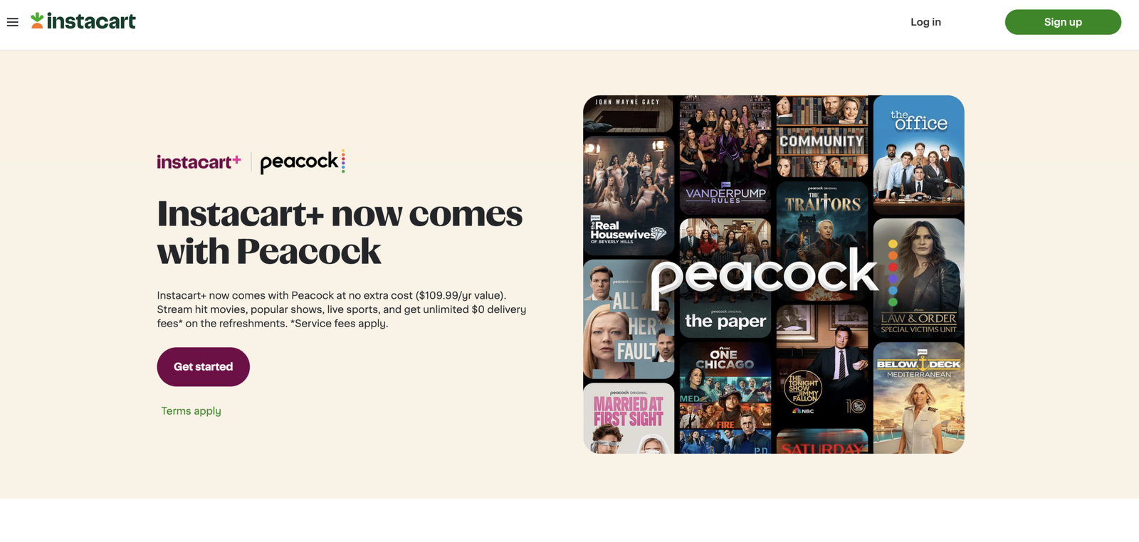 Sign up for Instacart+ free account to get Peacock TV free trial and watch Lorne in Canada compeletly free