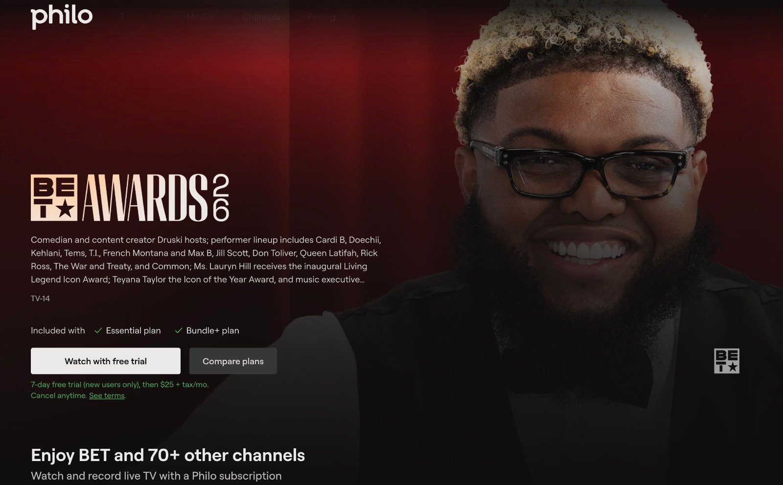 Watch-BET-Awards-2026-live-online-in-Canada-on-Philo-with-a-VPN