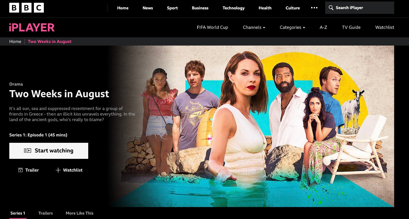 Watching-Two-Weeks-in-August-in-Canada-on-BBC-iPlayer-for-free-with-a-VPN
